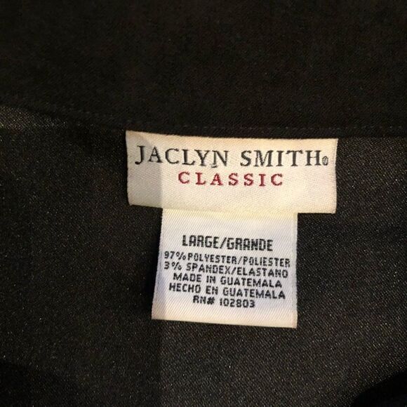 Jaclyn Smith Classic Blouse Black Large - Picture 3 of 4